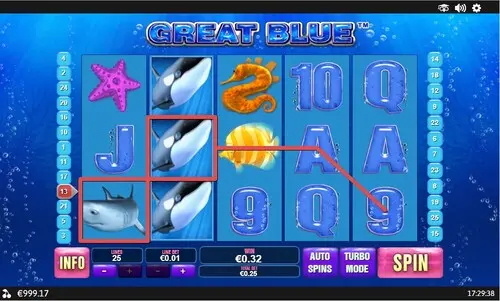 Great Blue slot features for Canadian players